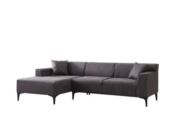 Rohová sedacia súprava / Rohová pohovka New Petra L Corner - Anthracite