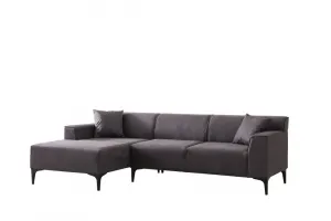 Rohová sedacia súprava / Rohová pohovka New Petra L Corner - Anthracite