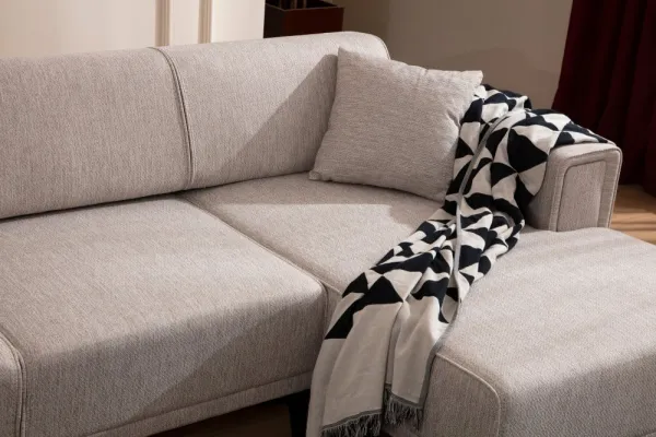 Hanah Home Rohová sedací souprava Horizon 250 cm světle hnědá pravá
