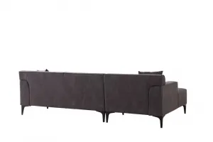Rohová sedacia súprava / Rohová pohovka New Petra L Corner - Anthracite