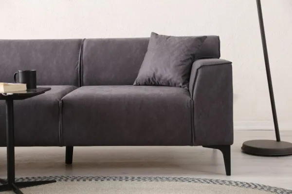 Rohová sedacia súprava / Rohová pohovka New Petra L Corner - Anthracite