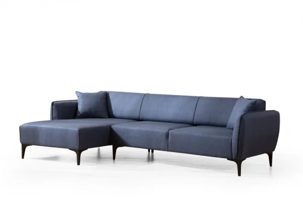 Hanah Home Rohová sedací souprava Belissimo 270 cm modrá levá