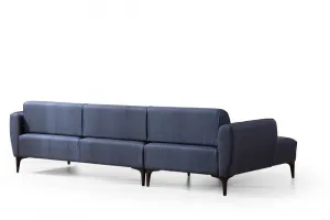 Hanah Home Rohová sedací souprava Belissimo 270 cm modrá levá