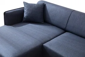 Hanah Home Rohová sedací souprava Belissimo 270 cm modrá levá