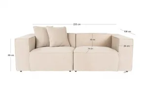 Dvojmiestna pohovka Lora 2 Seater - Peach
