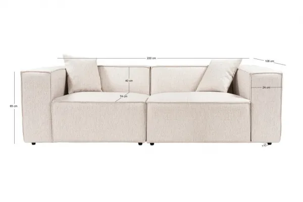 Dvojmiestna pohovka Lora 2 Seater - Light Brown