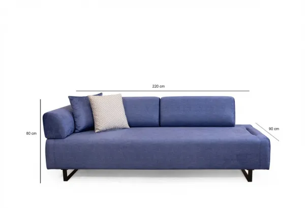 Hanah Home Třímístná pohovka Infinity 220 cm modrá