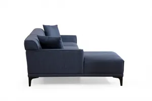 Hanah Home Rohová sedací souprava Petra 250 cm modrá levá