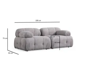 Dvojmiestna pohovka Petite 2 - Light Grey