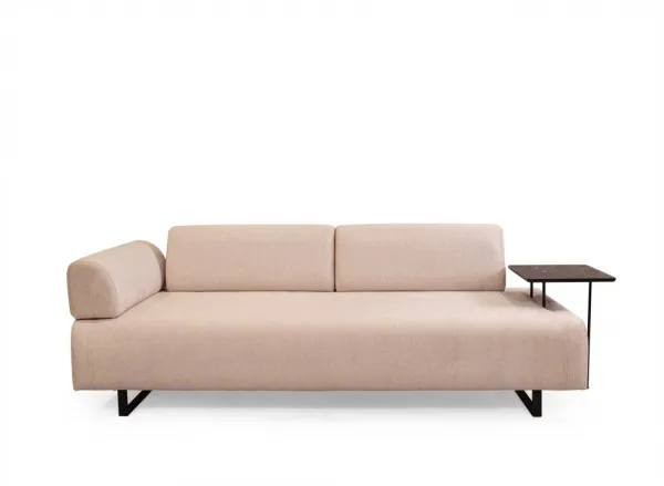 Hanah Home Třímístná pohovka Infinity 220 cm se stolkem béžová