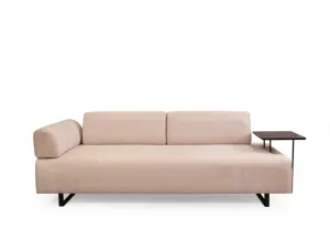 Hanah Home Třímístná pohovka Infinity 220 cm se stolkem béžová