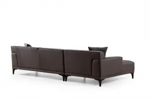 Hanah Home Rohová sedací souprava Petra 250 cm antracitová levá