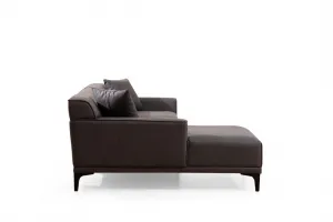 Hanah Home Rohová sedací souprava Petra 250 cm antracitová levá