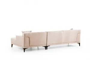 Hanah Home Rohová sedací souprava Petra 250 cm bílá pravá