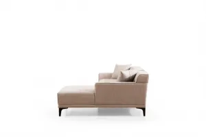 Hanah Home Rohová sedací souprava Petra 250 cm bílá pravá