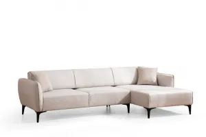 Hanah Home Rohová sedací souprava Belissimo 270 cm bílá pravá