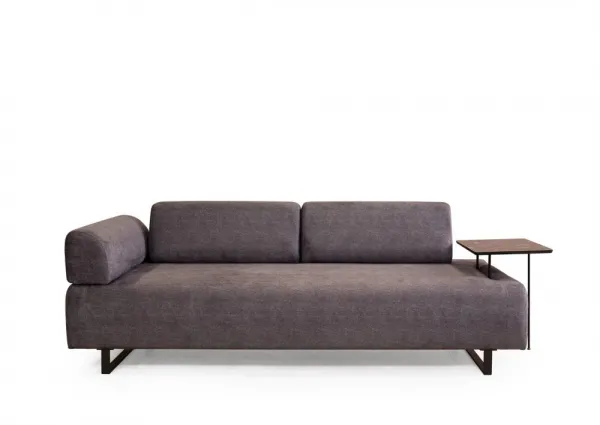 Hanah Home Třímístná pohovka Infinity 220 cm se stolkem antracitová