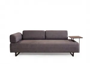 Hanah Home Třímístná pohovka Infinity 220 cm se stolkem antracitová