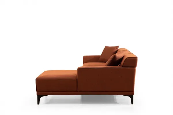 Hanah Home Rohová sedací souprava Petra 250 cm oranžová pravá