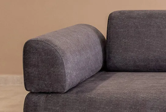 Hanah Home Třímístná pohovka Infinity 220 cm se stolkem antracitová
