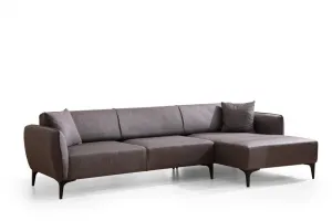 Hanah Home Rohová sedací souprava Belissimo 270 cm tmavě šedá pravá