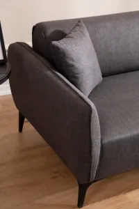 Hanah Home Rohová sedací souprava Belissimo 270 cm tmavě šedá pravá