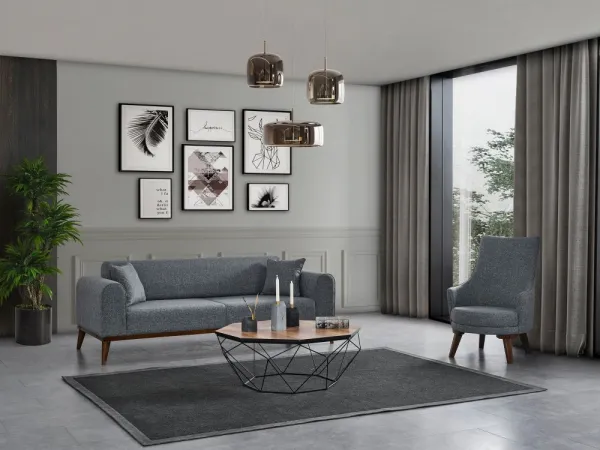 Kreslo ušiak Cofi - Light Grey