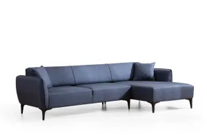 Hanah Home Rohová sedací souprava Belissimo 270 cm modrá pravá