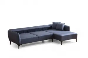Hanah Home Rohová sedací souprava Belissimo 270 cm modrá pravá