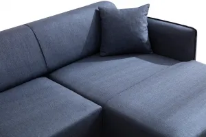 Hanah Home Rohová sedací souprava Belissimo 270 cm modrá pravá