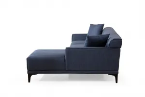 Hanah Home Rohová sedací souprava Petra 250 cm modrá pravá