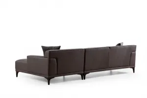Hanah Home Rohová sedací souprava Petra 250 cm antracitová pravá