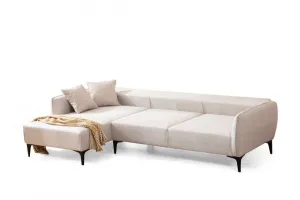Rohová sedacia súprava / Rohová pohovka Belissimo Left - Off White