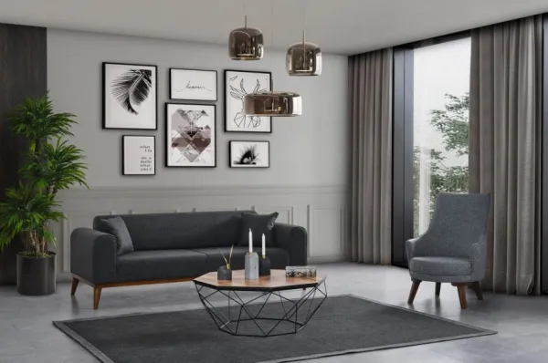 Trojmiestna rozkladacia pohovka Cofi 3 Seater - Anthracite