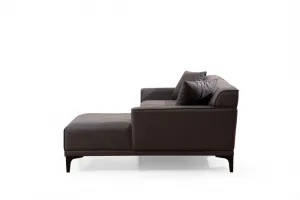 Hanah Home Rohová sedací souprava Petra 250 cm antracitová pravá