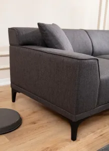 Hanah Home Rohová sedací souprava Petra 250 cm antracitová pravá