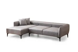 Hanah Home Rohová sedací souprava Belissimo 270 cm světle šedá levá