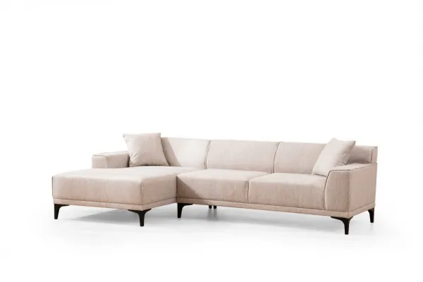 Hanah Home Rohová sedací souprava Petra 250 cm bílá levá