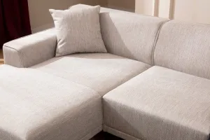 Hanah Home Rohová sedací souprava Petra 250 cm bílá levá