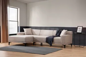 Hanah Home Rohová sedací souprava Petra 250 cm bílá levá