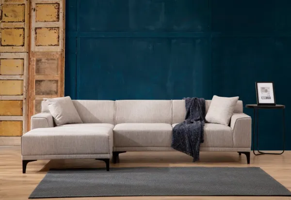 Hanah Home Rohová sedací souprava Petra 250 cm bílá levá