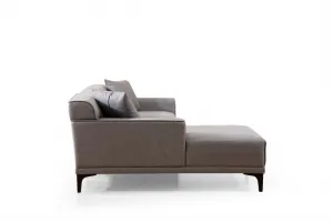 Hanah Home Rohová sedací souprava Petra 250 cm světle šedá levá