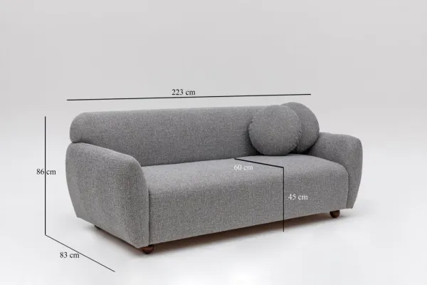 Trojmiestna pohovka Eddy - Light Grey