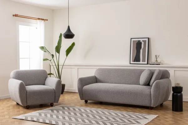 Hanah Home Křeslo Eddy šedé
