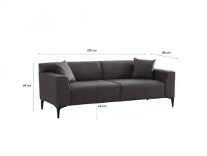 Trojmiestna pohovka New Petra 3 - Anthracite