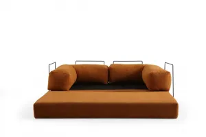 Dvojmiestna rozkladacia pohovka Via Con - Orange