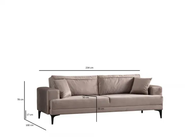 Trojmiestna pohovka Astana 3 Seater - Beige