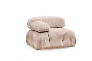 Hanah Home Modul pohovky Bubble samet krémový levý