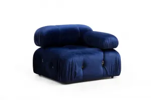 Hanah Home Modul pohovky Bubble samet modrý pravý