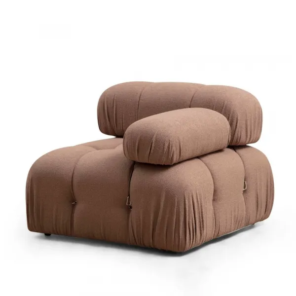 Hanah Home Modul pohovky Bubble bouclé hnědý pravý